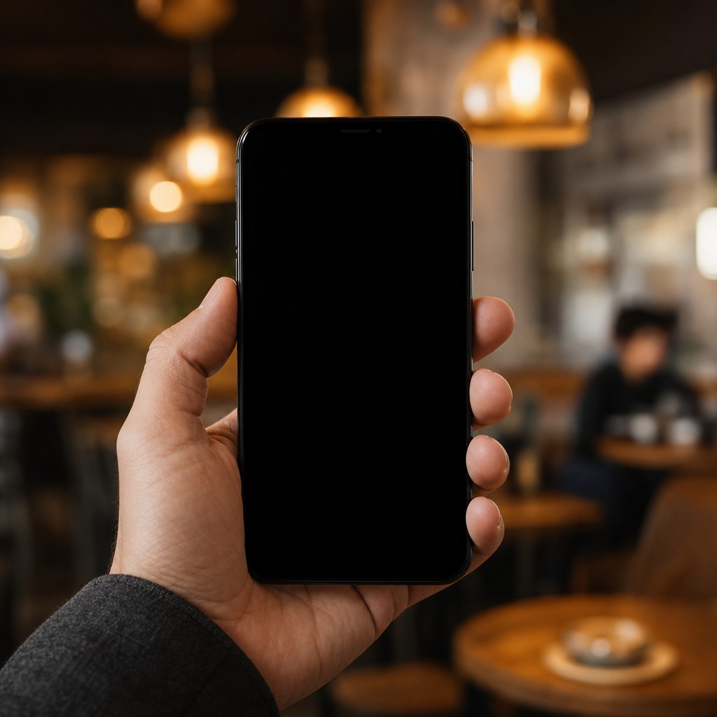 Hand holding phone showing AI Overview with brand citation