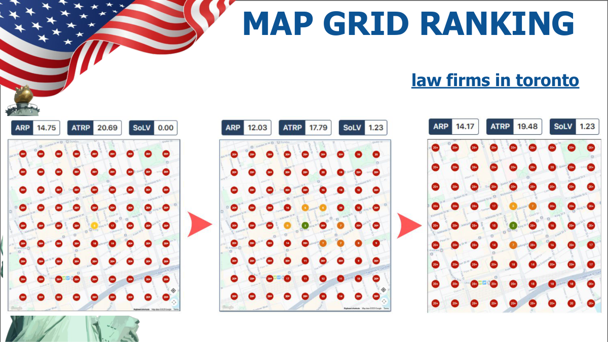 Before / after geo-grid comparison